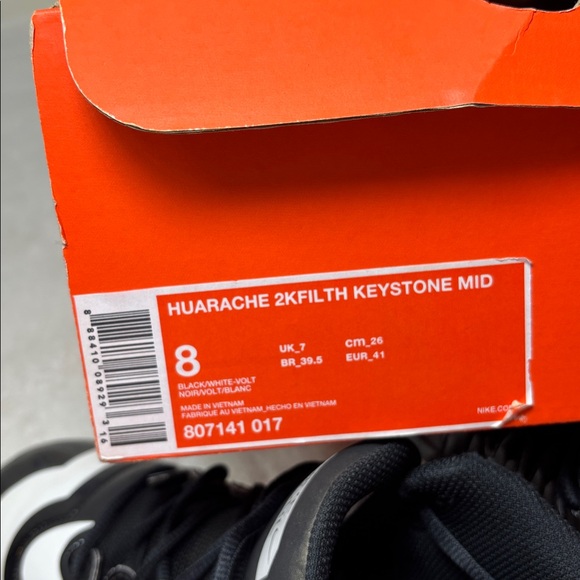 Nike Huarache Fast Flex 2KFilth‎ Keystone Mid Black White Size 8 main image 4